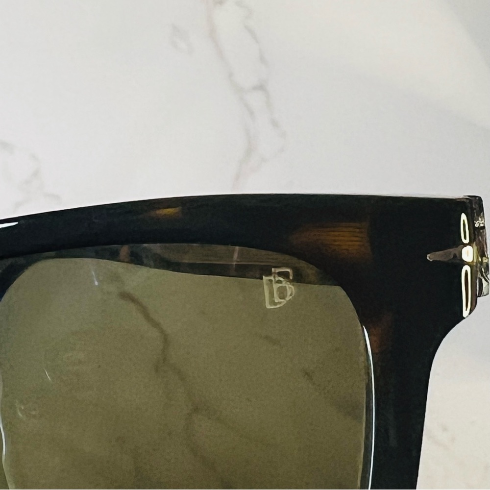 DAVID BECKHAM DB 1006/S Tortoiseshell Sunglasses Green Lenses Made in Italy NWOT - Picture 4 of 10
